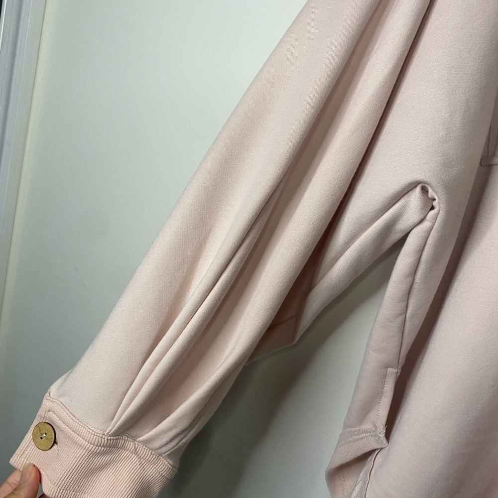 Heyson Oversized Long Pink Blush Collar Pullover Sweatshirt Lagenlook Size Small - Picture 5 of 13